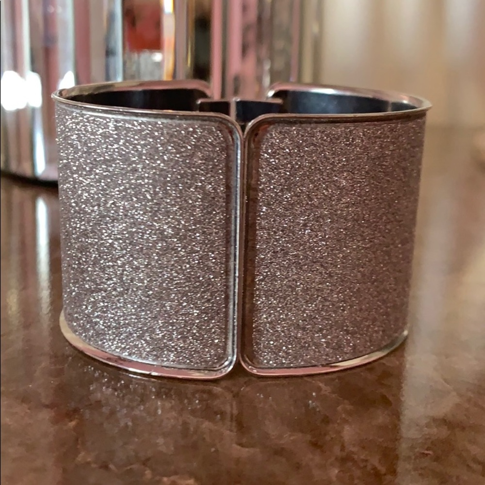 New York & company silver sparkle cuff bracelet